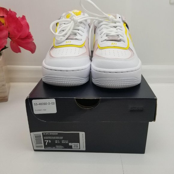 Nike Air Force 1 Shadow White Rose Yellow - Picture 7 of 7